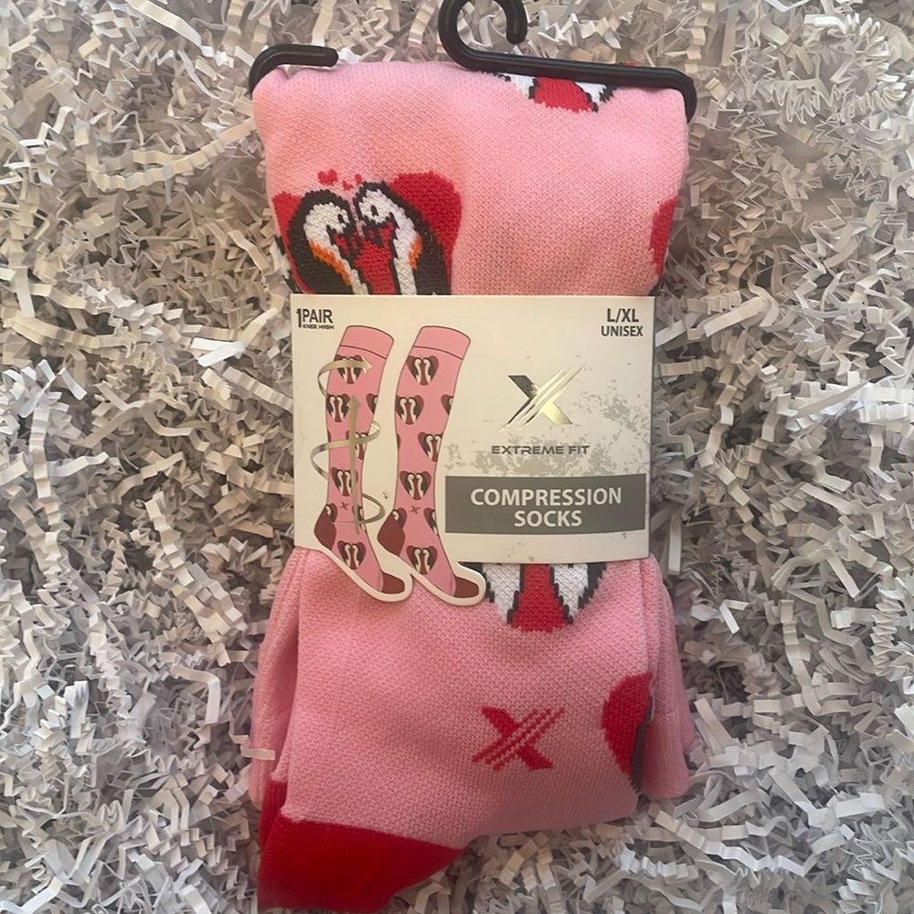 Love Birds Compression Socks New with Tag size L/XL 15-20mmHg compression lev…